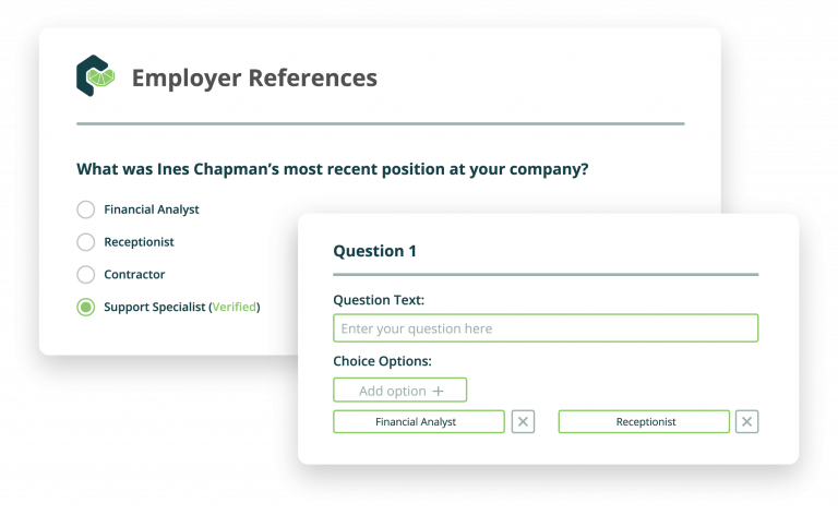 Certn Reference Check customization options example